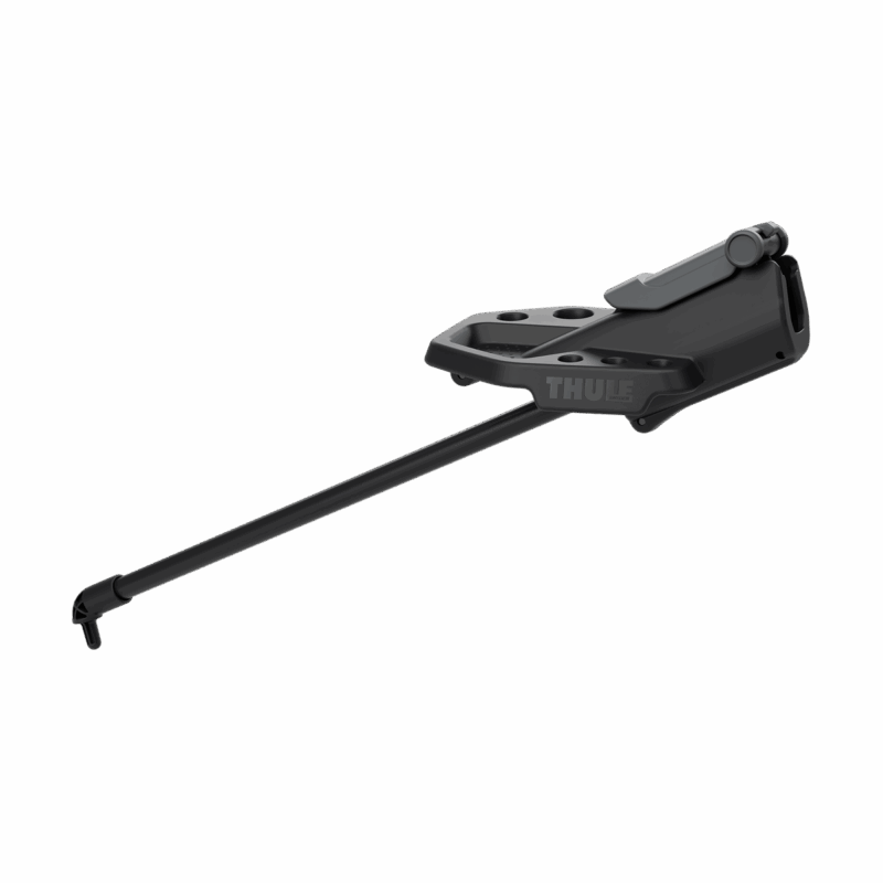 Thule Epos sykkelreparasjonsstativ holder en el-sykkel under vedlikehold. Viser SmartGrip™-teknologi og bred trias-base.