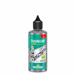 motorex chainlube dry kjedesmøring 100ml for tørre og støvete forhold. Sykkelbua Vinstra