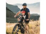 Kids Ride Shotgun Pro EVO barnesete montert på terrengsykkel med barn sittende foran syklist