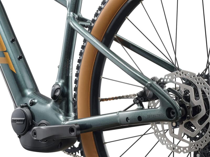 Giant Talon E+ elektrisk terrengsykkel i Asphalt Green – el-MTB fra Giant med SyncDrive Sport 2-motor