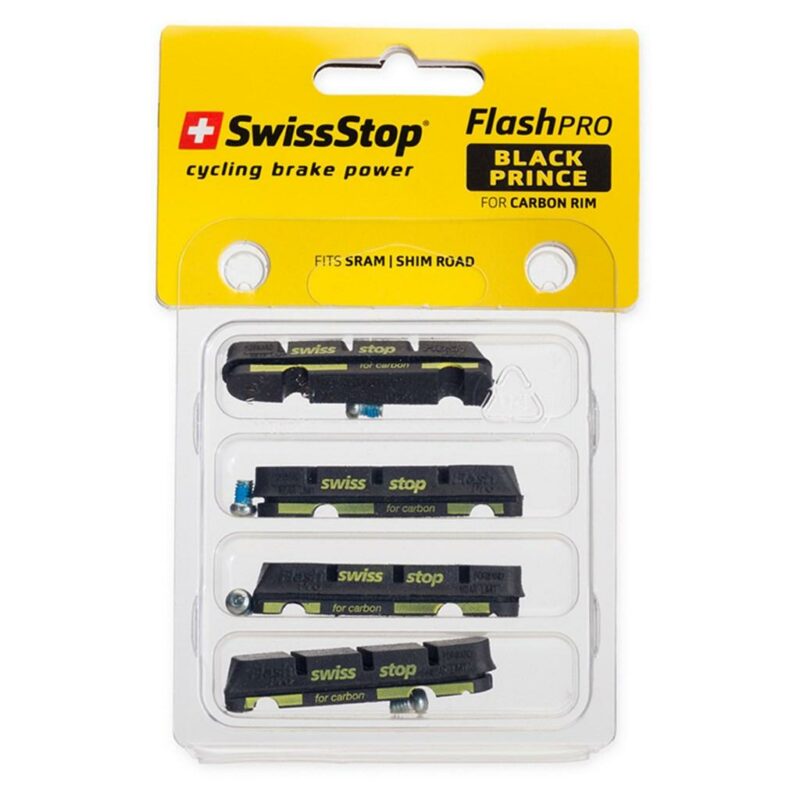 SWISSSTOP Rim brake pad inserts FlashPro Black Prince Carbon rim specific Pack of 4 pads 1688054657
